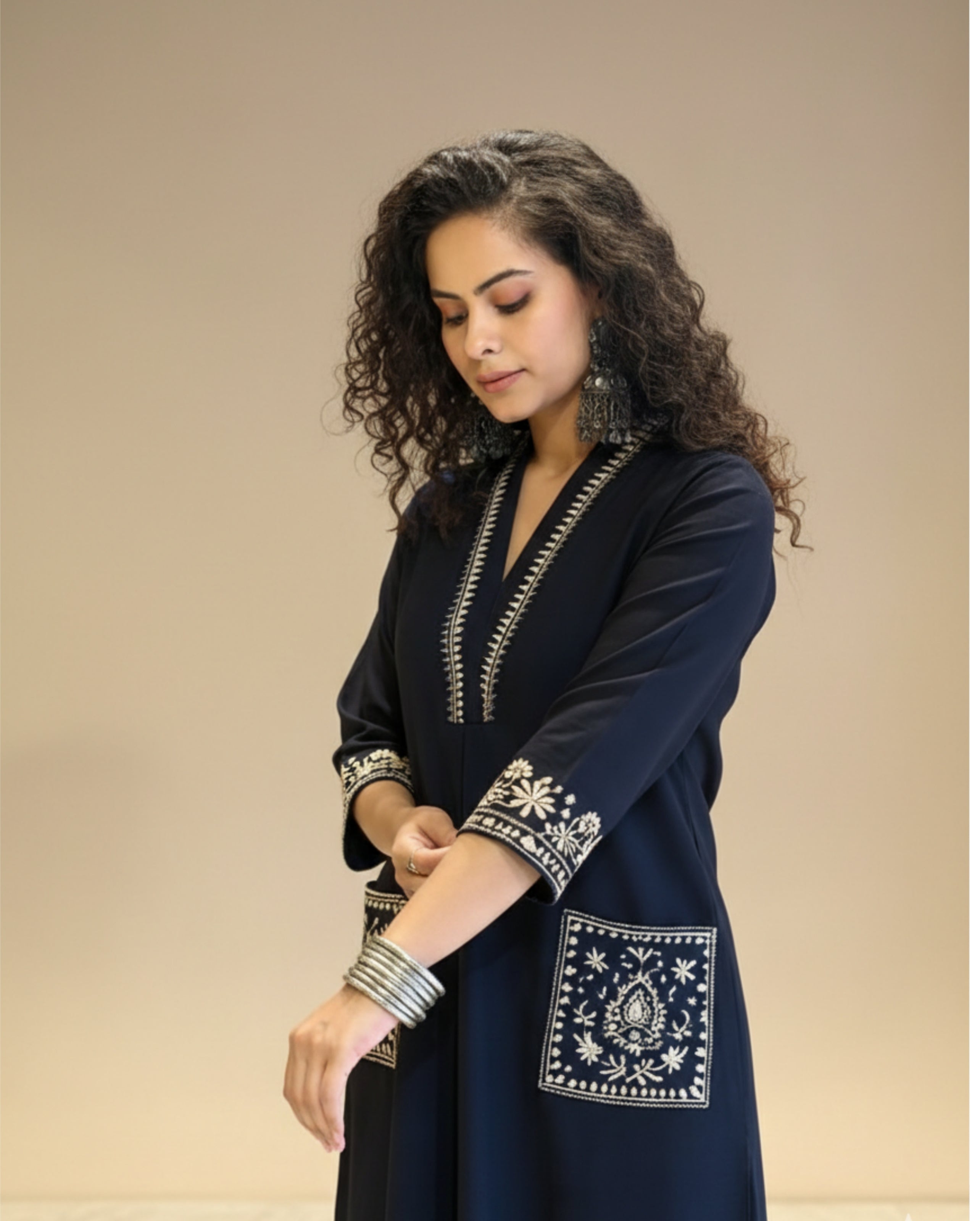 Women's Designer Straight Fit Blue and Wine Kurta Co-ord Set | Trending Design 2026