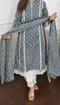 Beautiful Pakistani A-line Rayon Cotton Suit