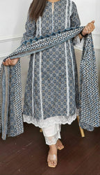 Beautiful Pakistani A-line Rayon Cotton Suit
