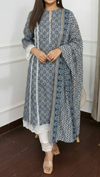Beautiful Pakistani A-line Rayon Cotton Suit