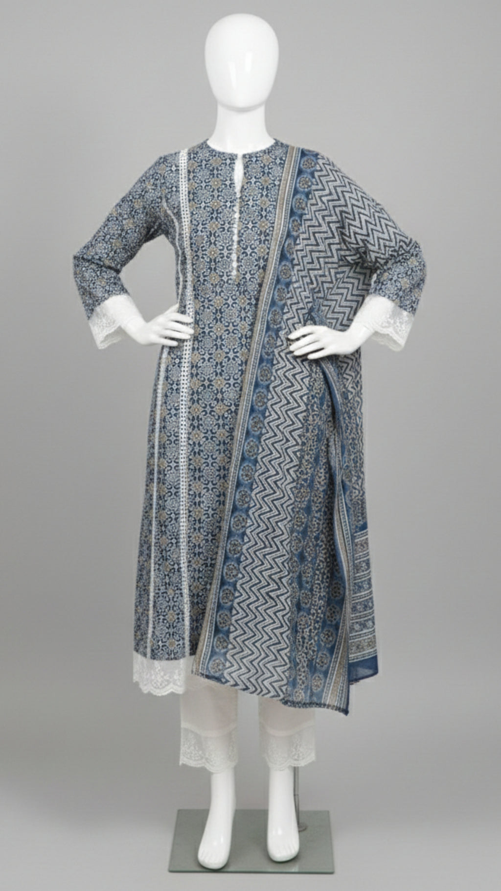 Beautiful Pakistani A-line Rayon Cotton Suit