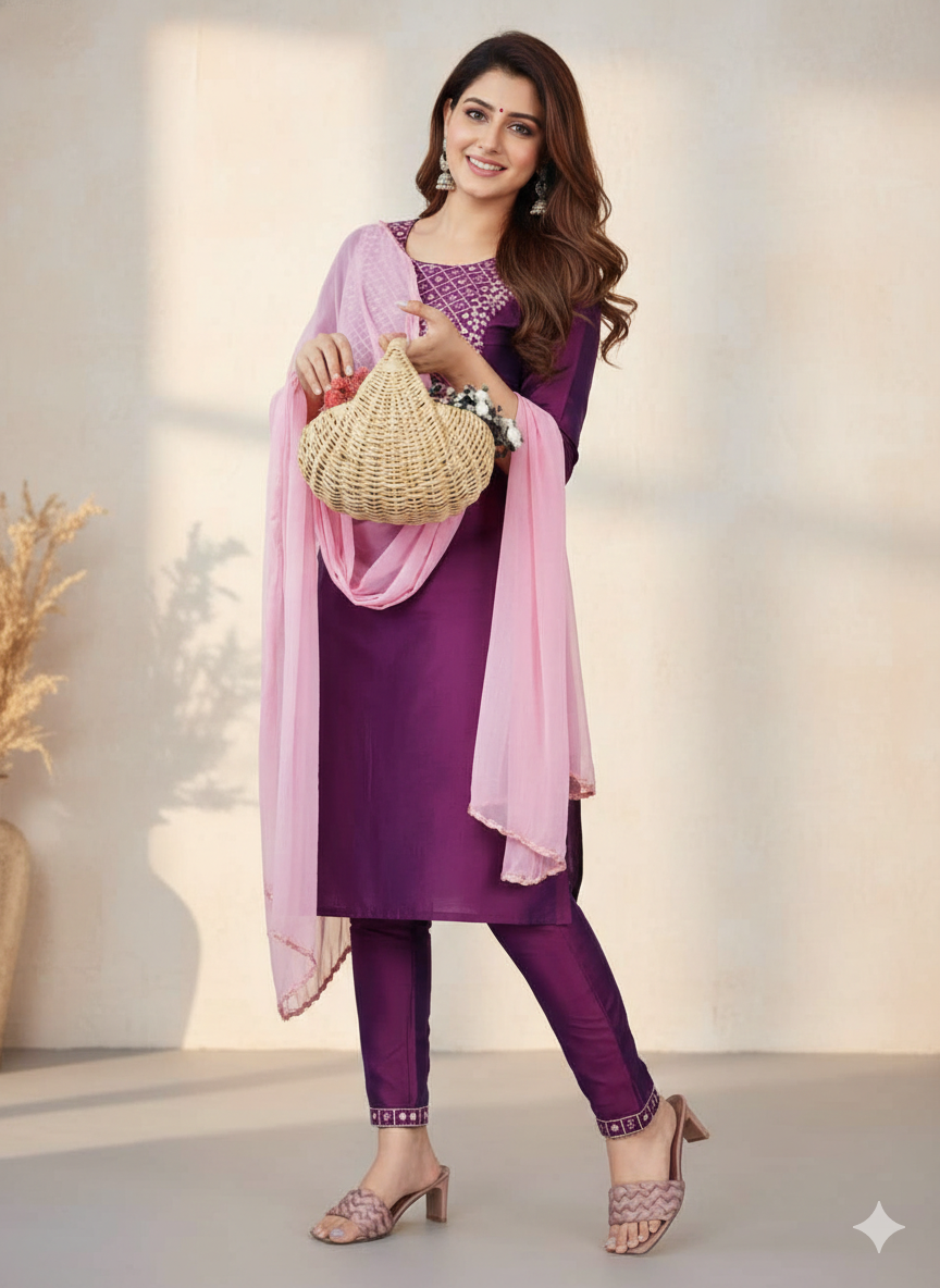 Trending Women Kurta Pant Dupatta Set I New and Trending Design 2026