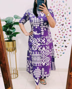 Premium Floral Fine Cotton Kurti Pant Set | Premium A-Line Co-Ord Set