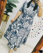 Premium Floral Fine Cotton Kurti Pant Set | Premium A-Line Co-Ord Set