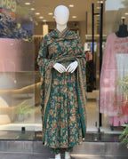 Designer Floral Print Kurta, Palazzo, and Dupatta Set | 3 Pcs. Set